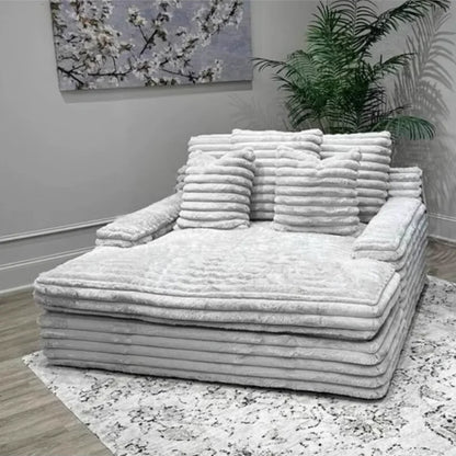 Nordic Sofabed Vacuum Compression Sofa Bed Modern Simple Lazy Sofa Bed  Thick Strip Velvet Large Sofa Bed Living Room Furniture