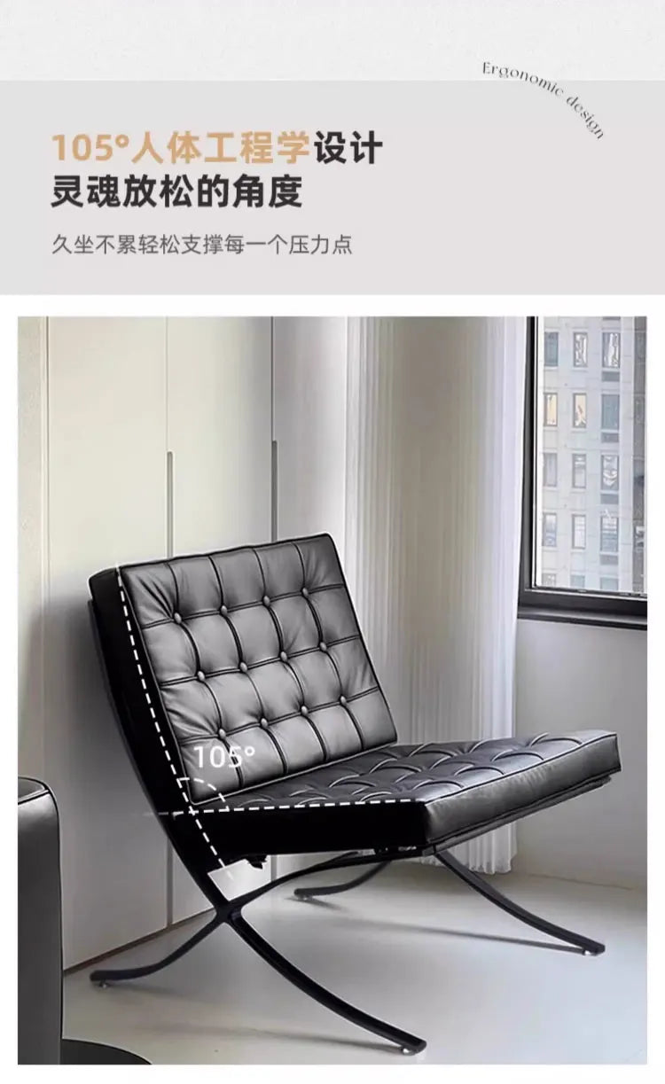 Black Metal Living Room Chairs Balcony Throne Relax Reading Modern Room Decor Fashion Chairs Comfortable Sillones Home Design