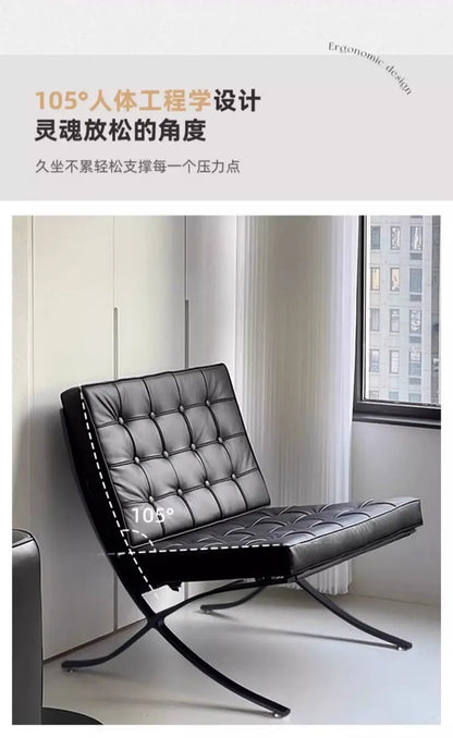 Black Metal Living Room Chairs Balcony Throne Relax Reading Modern Room Decor Fashion Chairs Comfortable Sillones Home Design
