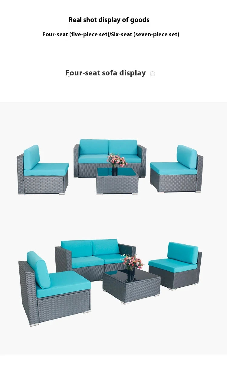 Wholesale Outdoor High Quality Sofa Rattan Sofa Garden Dining Sofa Outdoor Patio Furniture