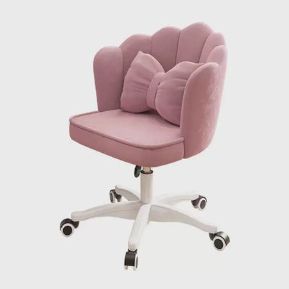 Rotating Makeup Stool for Girls Soft Comfortable Backrest Vanity Chair with Petal Design Home Dressing Table Stool Vanity Chairs