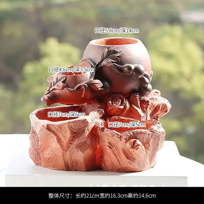 American Broken Root Shape Succulent Resin Flower Pot Outdoor Balcony Furnishing Crafts Garden Villa Vase Ornaments Decoration