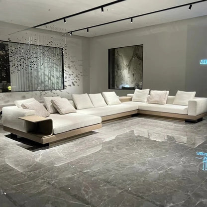 Living Room Furniture Modular Genuine Leather Sofa Recliner Lounge Convertible Minimalist Design Combination Sectional Sofa