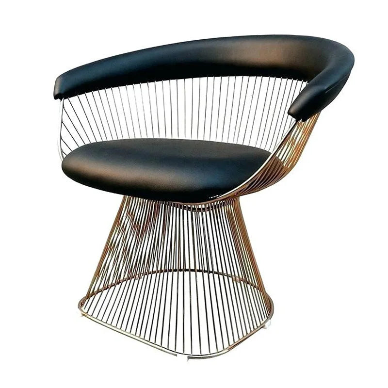 High end, stainless steel, dining chair, single sofa chair designer