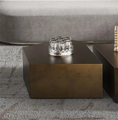 Nordic Stainless Steel Coffee Tables for Living Room Furniture Sofa Side Table Household Small Apartment Designer Coffee Table
