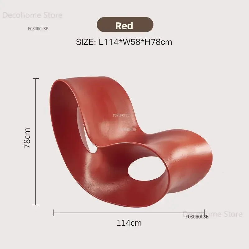 European Plastic Living Room Chairs Lazy Single Sofa Chair Designer Lounge Chair Living Room Furniture Creative Rocking Chair