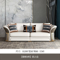Italian Designer Leather Sofas Luxury 3 Pieces Set Minimalist Modern Sofa Loveseat Floor Divano Soggiorno Home Furniture