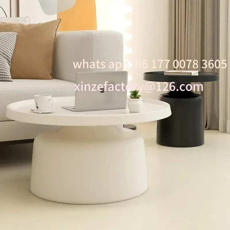 Customizable Circular Coffee Tables Nordic Living Room Center Table Modern Side Tea Table Portable Simple Bedroom Nightstand