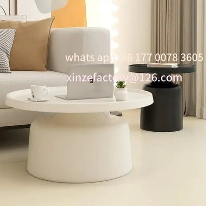 Customizable Circular Coffee Tables Nordic Living Room Center Table Modern Side Tea Table Portable Simple Bedroom Nightstand
