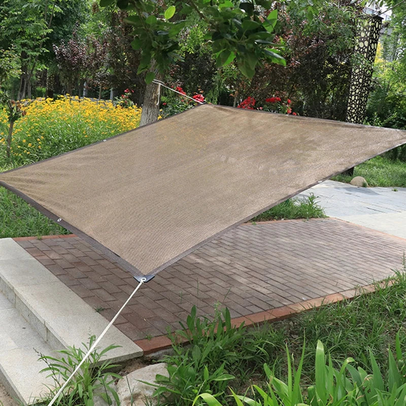 4x4m Camping Awning Tent  Summer Outdoor UV Protection Shade Membrane Sun Shade Net Car Tent Beach Privacy Sunscreen Mesh Cover