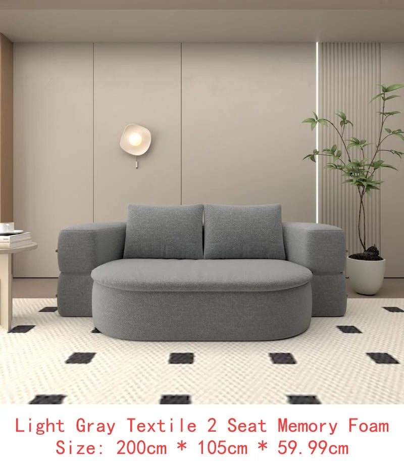 L-Shaped Cloud Sectional Sofa, Modern Modular Couch with Deep Seat, Upholstered Furniture for Living Room Bedroom, No Assembly