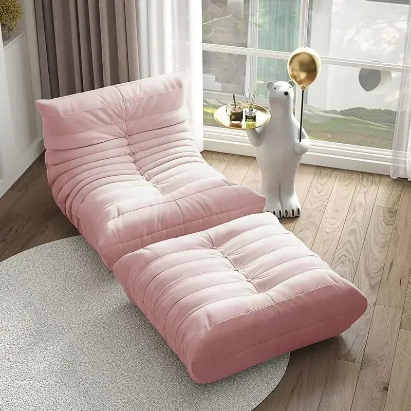 Single Seat Foam Armless Couch Chair Lazy Floor Sofa Fireside Bean Bag Chair Sofa Lounger for Living Room Bedroom Fireside Chair