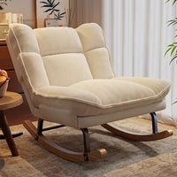 Nordic Widened Living Room Sofas Living Room Adults Can Rocking Single Sofas for Balcony Leisure Corduroy Rocking Lazy Chair