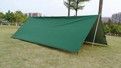 19 Hang Point Tarp Waterpoof Survival Bushcraft Sun Shelter Beach Shade Tent Outdoor Canopy Backpacking Tourist Awning 4x4 3x3m