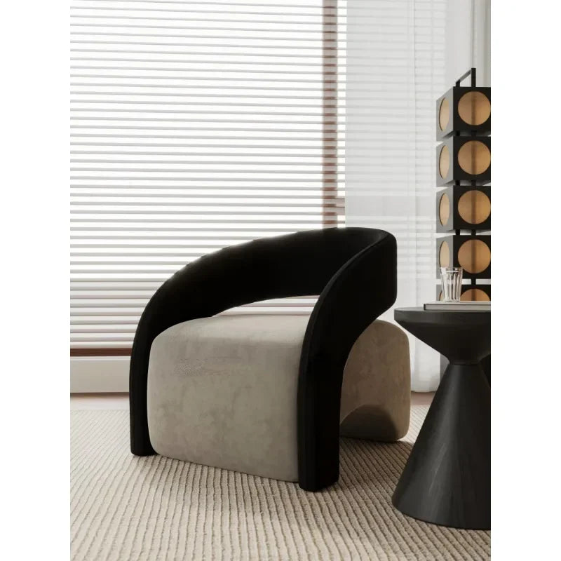 Best-selling Single Chair Living Room Single Sofa Leisure Chair Light Luxury Curved Balcony Chair Small Apartment
