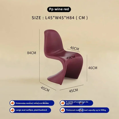 Dining chair transparent plastic chair Nordic home simple modern back chair makeup stool