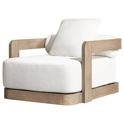 Teak outdoor sofa courtyard preservative wood furniture outdoor leisure sofa garden terrace old solid wood sofa chair