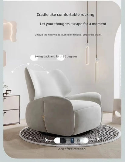 Modern smart living room lounge chair sofa chair Comfortable cotton push back rocking chair Convertible home bar furniture