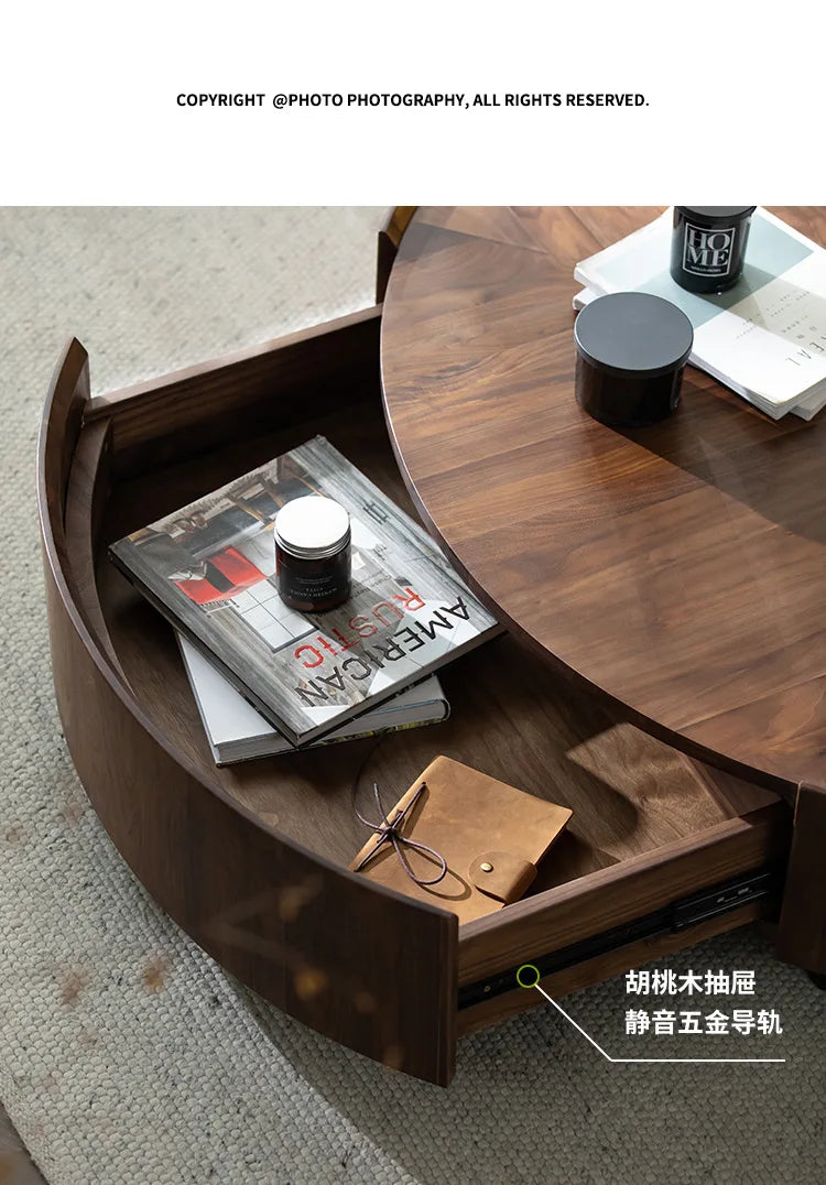Nordic Solid Wood Coffee Table Modern Simple Originality Round Coffee Table Sofa Side Living Room Home Furniture Salontafel FYCT