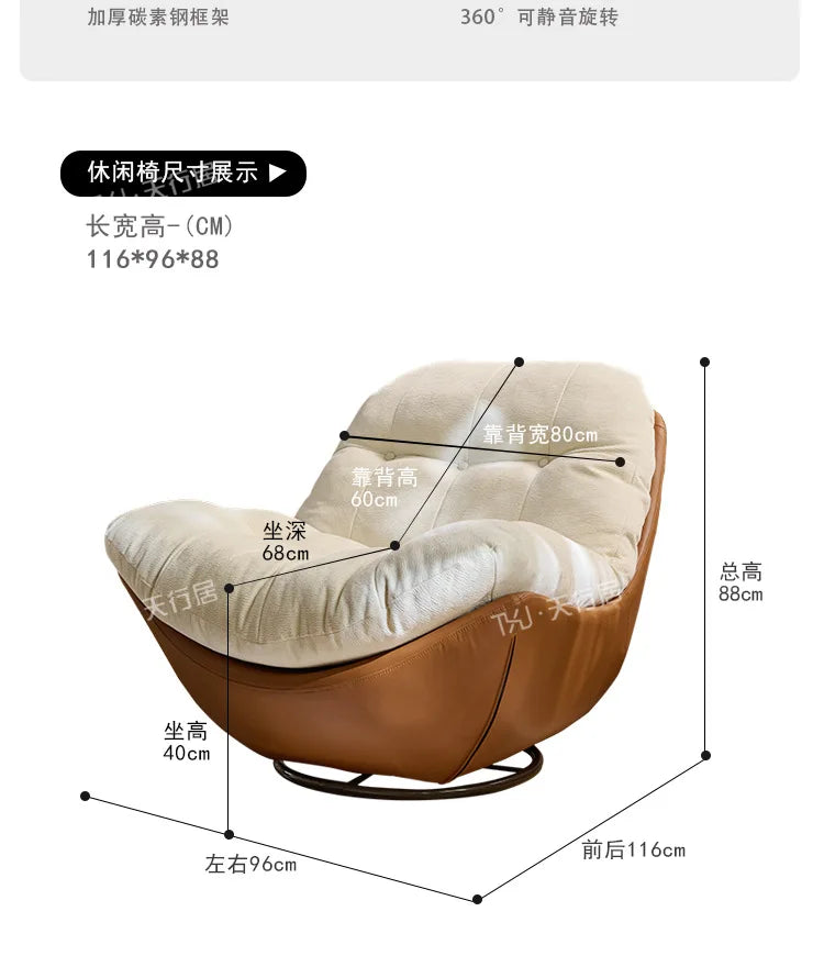 Medieval style rotating nest chair single sofa chair living room balcony home light luxury leisure