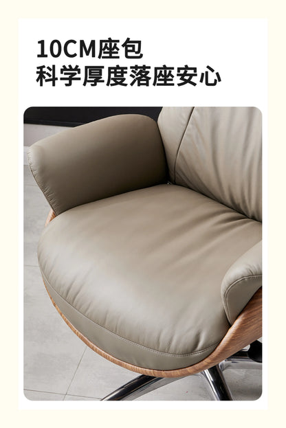 Leather Adjustable Office Chair Back Support Design Comfy Ergonomic Office Chair Recline Massage Cadeiras Home Furniture