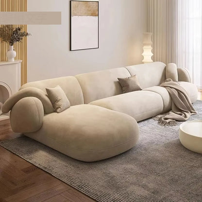 High-end convertible velvet sofa for hotel villas
