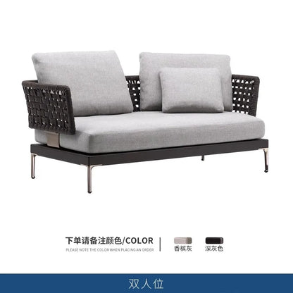 Y  Outdoor Sofa Courtyard Waterproof Vine Weaving Villa Garden Outdoor Leisure Terrace Sofa Vine Weaving Furniture