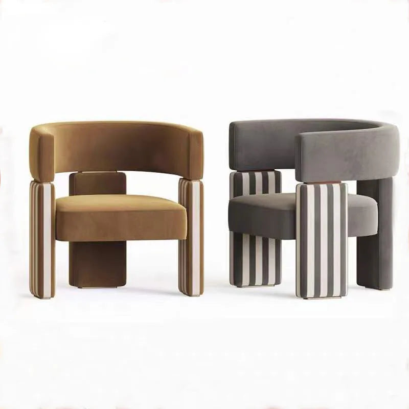 Modern simple fabric negotiation leisure sofa chair designer single  Internet celebrity  Nordic metal leisure chair