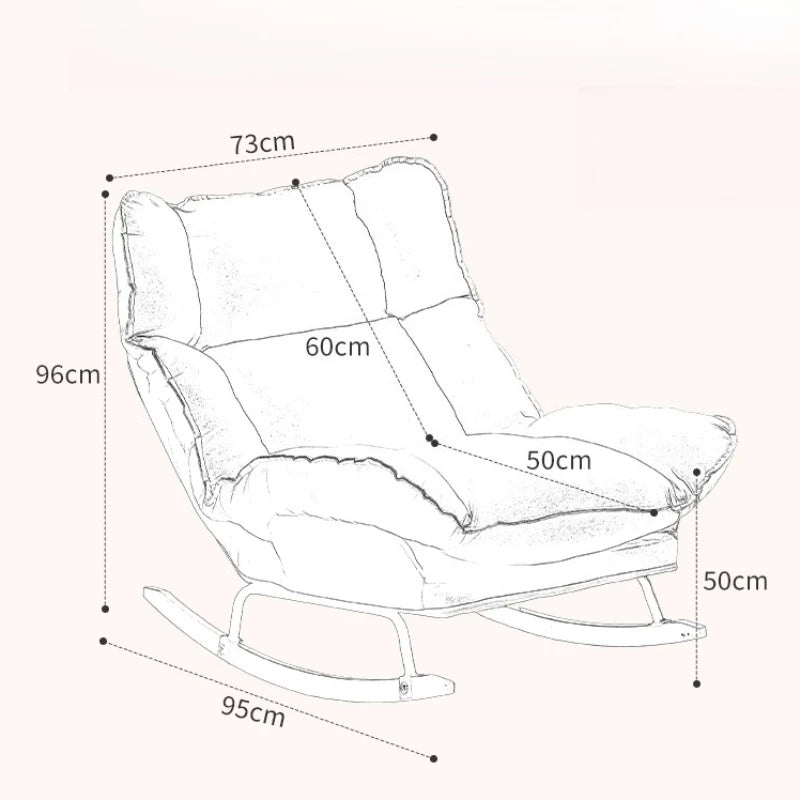 Designer Relax Chaise Lounge Luxury Vanity Makeup Rocking Chaise Lounge Gaming Sofa Living Room Furniture Woonkamer Stoelen Lsyy