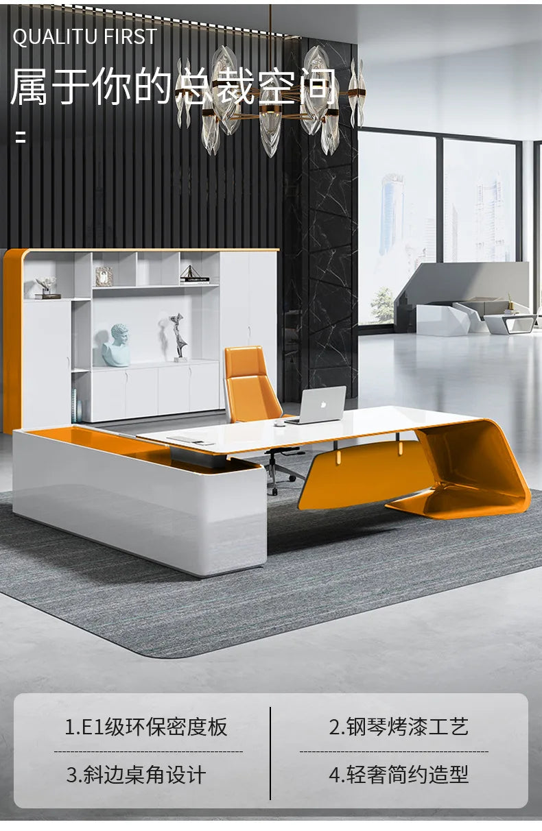 Minimalist Atmosphere Office Desk Computer High Single Fashionable Office Desk Irregular Office Furniture Der Schreibtisch XYOD