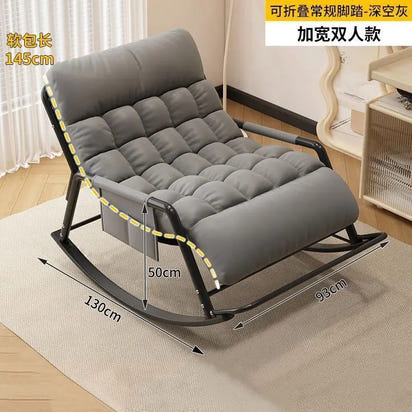 Recliner Rocking Chair Sitting and Sleeping Dual-purpose Double Lunch Break Chair Balcony Home Leisure Lazy Sofa Chair Ergonomic