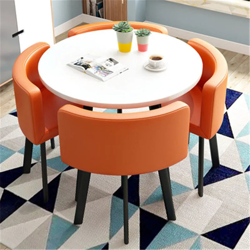 Factory Customization Elegant Chrome Dining Room Set Modern Design Extendable Home Furniture for Home Hotel or Apartment