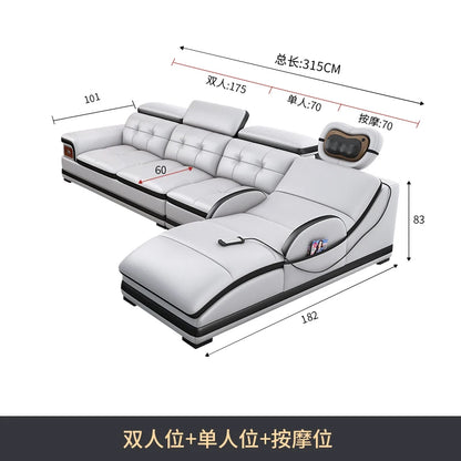 Modern Minimalist Sofa Electric Massage Chiar Floor Multifunctional Corner Sofa Lounges Relaxing Living Room Couch Furniture
