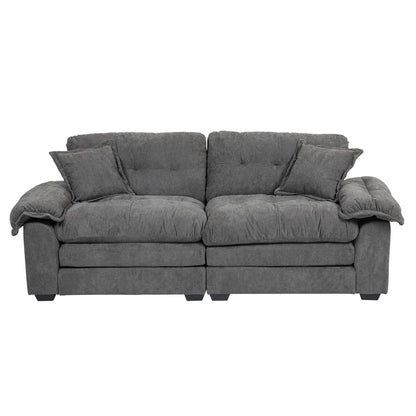 Chenille Small Sofa Loveseat Deep Seat Upholstery Sofa Couch Memory Foam Stylish Couches Set for Living Room Apartment Office