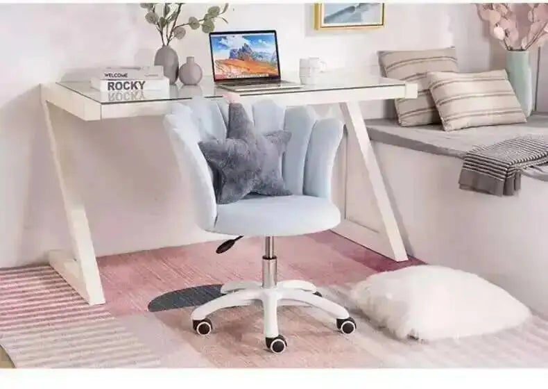 for Velvet Office Chair for Company Rotatable Soft Backrest Chair with Wheels Simple Creative Office Chairs E-sports Room