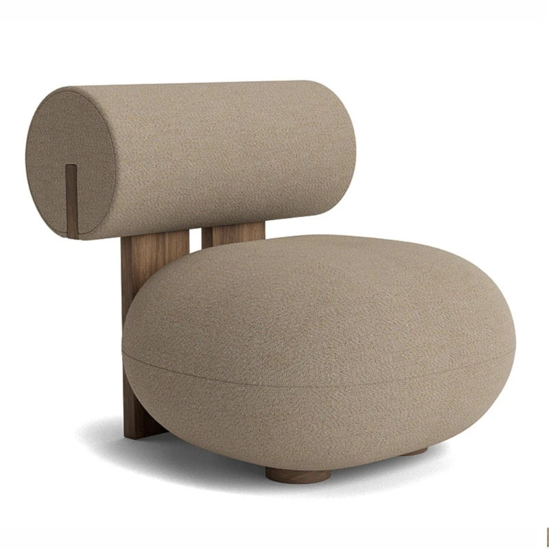 Nordic Design Casual Living Room Home Furniture Grey Wood Armchair Lobby Sofa Chair