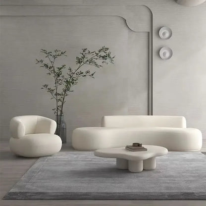 # Hot Minimalist Luxury Para Sala Three-Seat Sofa Set Furniture White Juego De SofasCouch Living Room Corner Boucle Curved Sofa