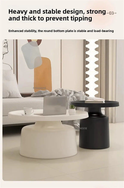 Modern Small Apartment Living Room Table Simple Iron Coffee Tables Creative Bedroom Bedside Table Round Tea Table Combination T