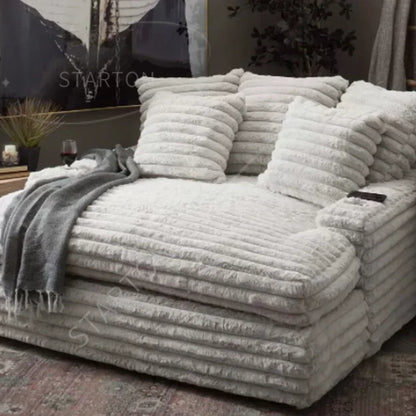 2025 New Design Corduroy Fabric Single Loveseat Deep Seat Sofa Living Room Sofa Set Furniture