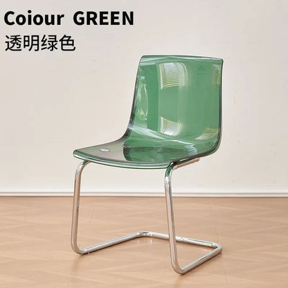 Transparent Acrylic Toyas Chair, Home Backrest Dining Chair, Nordic Minimalist Designer Desk, Coffee Shop Dining Table Chairs