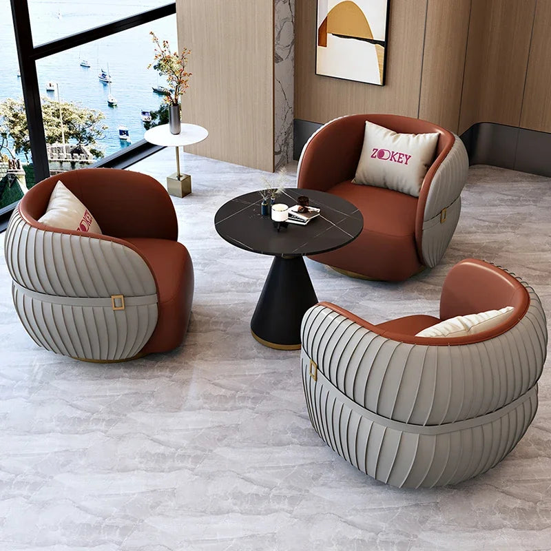 Simple Backrest Chairs for Conference Room Drawers Modern Wooden Luxury Nordic Salon Designer Lounge Back Office Furniture