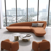 Ensemble de canapés d'angle contemporains de style irrégulier pour la maison, le bureau, le hall d'hôtel, la réception, la salle de réunion, le club-house, le bureau de vente