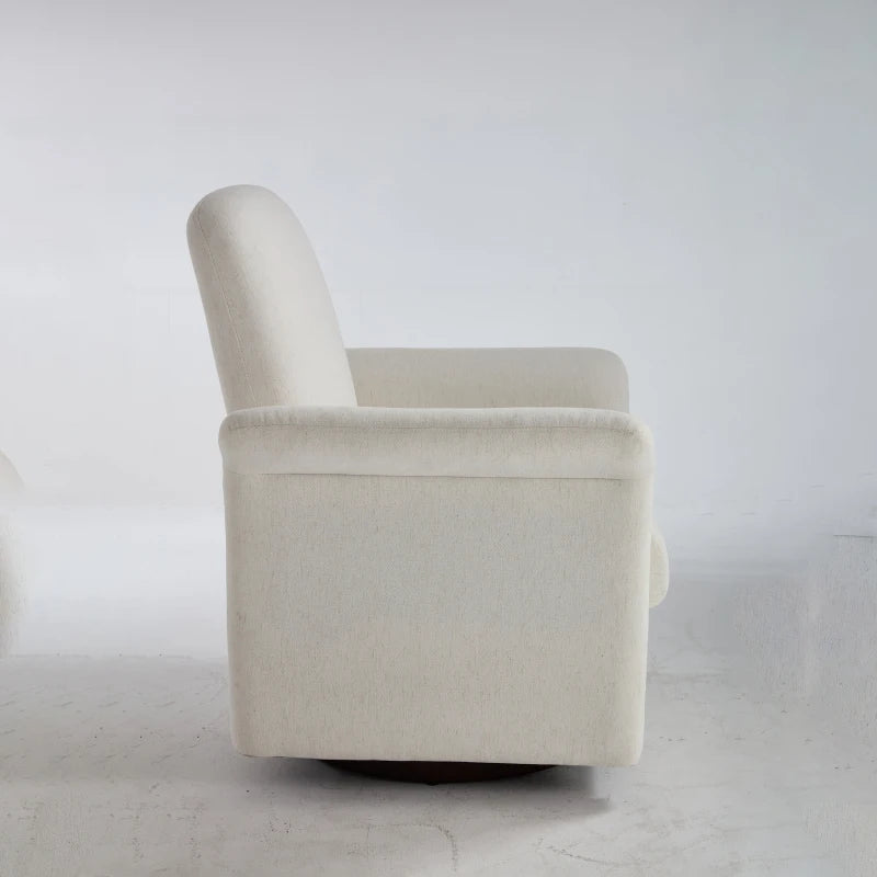 Bedroom Living Room Essential Modern Swivel Accent Chair Barrel Armchair With Wood Base Great For Reading Waiting