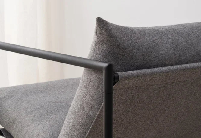 Aidan Metal Framed Sling Accent Chair, Light Grey luxury modern sofa sofa cama