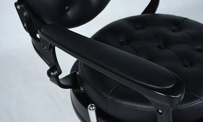 Retro Stylish King Beauty Hairdressing Armrest Hair Styling Classic Hydraulic Furniture Salon Barber Chair