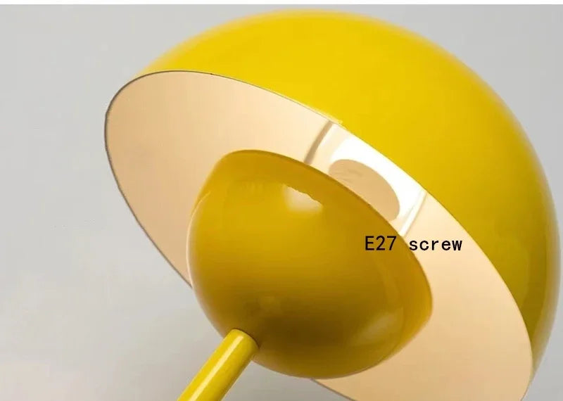 Nordic modern minimalist bedroom bedside lamp creative  flower bud cream style small table