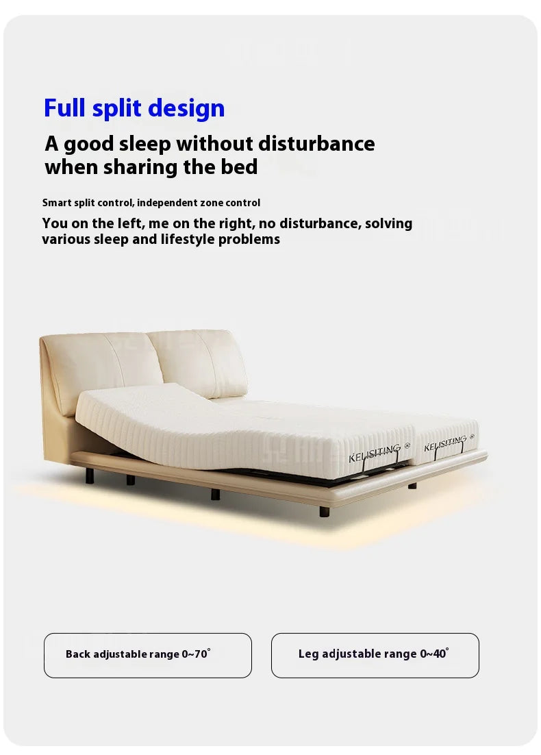 Soft Luxury Modern Double Bed Lift Up Electric Adults Smart Double Bed Queen Mattress Camas De Dormitorio Bedroom Furniture