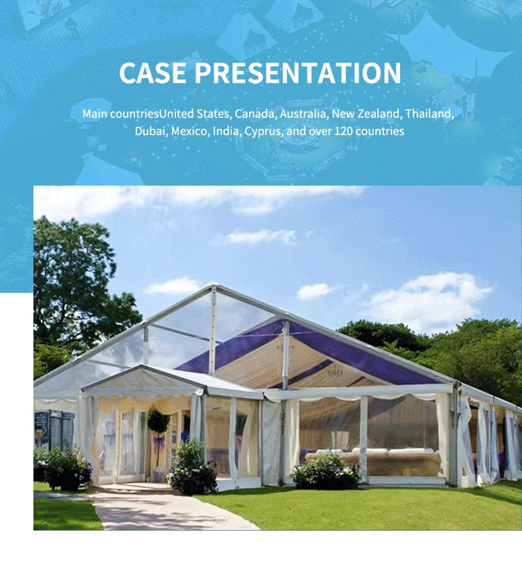 Customizable Aluminum Frame A‑Shape Tent Windproof Sun‑Shade Outdoor Shelter For Wedding Party Garden And Patio Activities