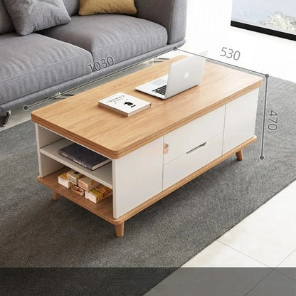 Creative Folding Dining Table Dual-Use Small Apartment Simple Unique Living Room Retractable Lifting Coffee Table Furniture