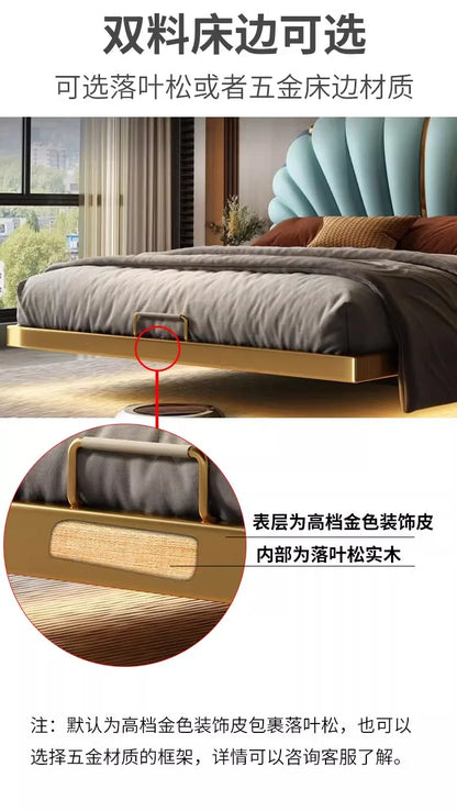 Luxury Upholstered Bed Upholstered Queen Size Minimalist Double Bed French Nightstands Camas De Dormitorio Bedroom Accessories